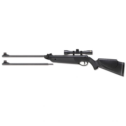 Beeman Black Cub .177/.22 Dual Caliber Spring Piston Powered Break Barrel Pellet Air Rifle With 4X32mm Scope