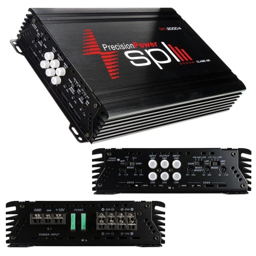 Precision Power SPL Audio 4 Channel Amplifier, 1000W RMS/2000W Max