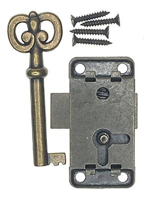 Bronzed Steel Lock & Key Set