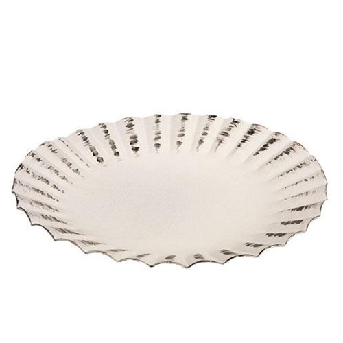 Shabby Chic Fluted Candle Pan, 3.5"