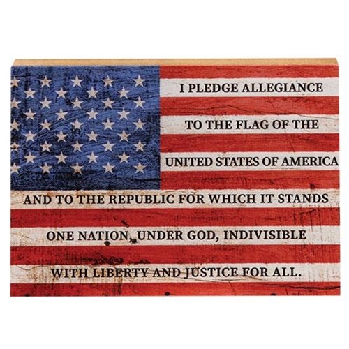 *Pledge Of Allegiance Flag Block