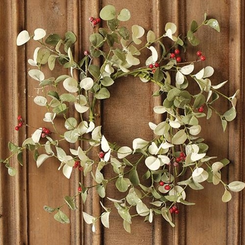 *Winter Silver Dollar Wreath, 16"