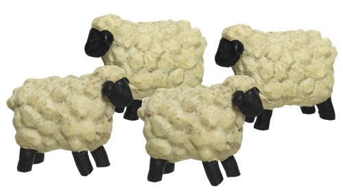4/Set, Mini Resin Folkart Sheep