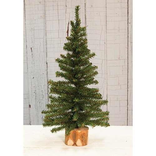 Mini Tree With Wood Base, 18"