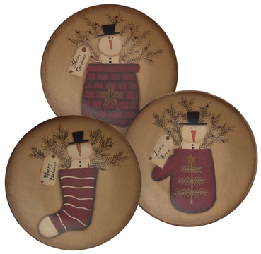 Snowman Pocket Plate, 3 Asstd