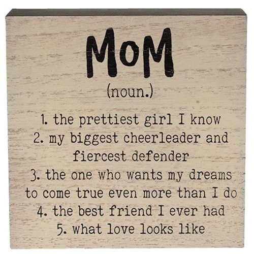 Mom Definition Box Sign - A Heartfelt Gift for Mom