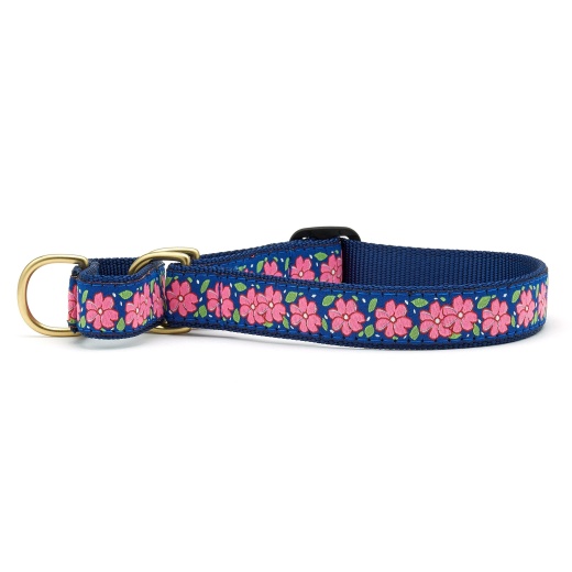 Pink Garden Martingale Dog Collar