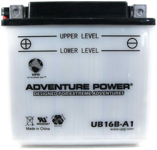 UPG Adventure Power Lead-Acid Conventional: UB16B-A1, 16 AH, 12V