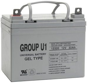 UPG Sealed Lead Acid Gel: U1 Gel, 32 AH, 12V