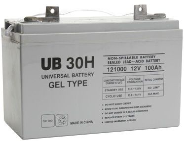 UPG Sealed Lead Acid Gel: UB-30H Gel, 100 AH, 12V