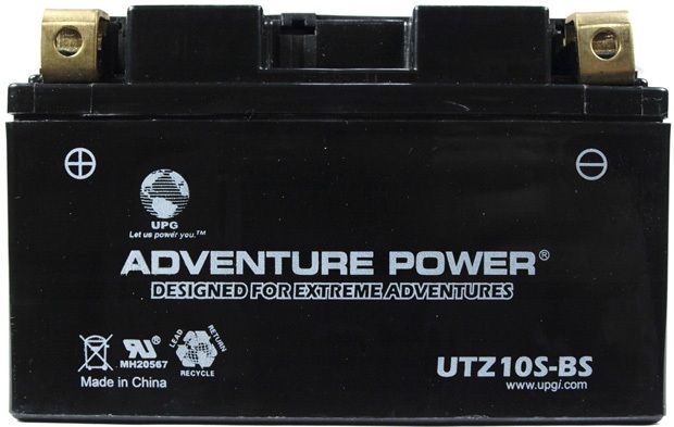 UPG Adventure Power Sealed Lead Acid Dry Charge AGM: UTZ10S-BS, 8.6 AH, 12V