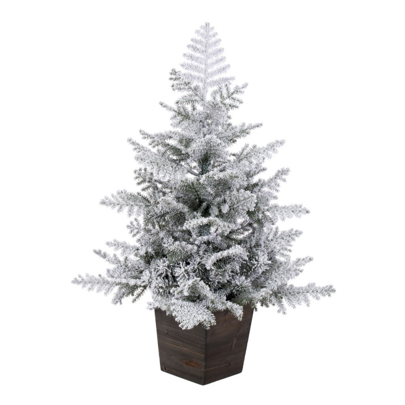 3' X28" Potted Snowy Rosemary Pine 1006t