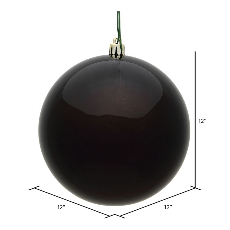 12" Chocolate Candy Ball Uv Drilled Cap