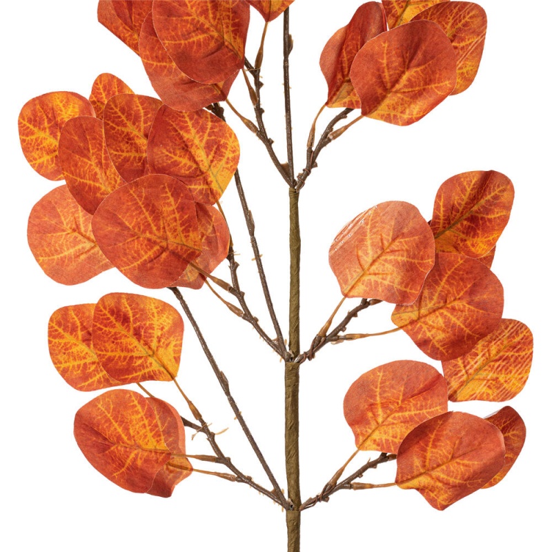 32" Rust Orange Sd Eucalyptus Leaf 3/b