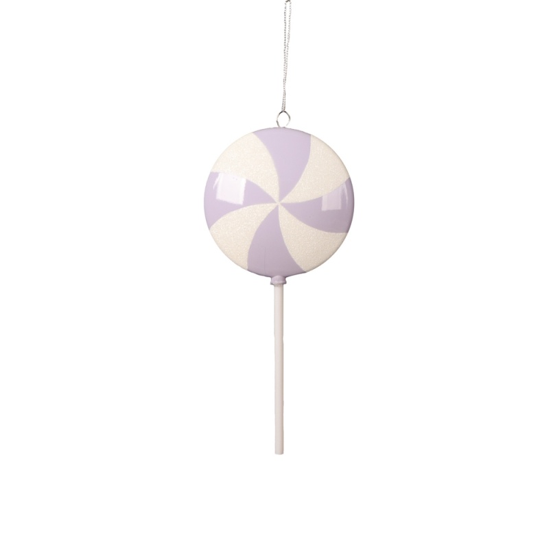 9" Pastel Lavender Flat Lollipop 6/Bag