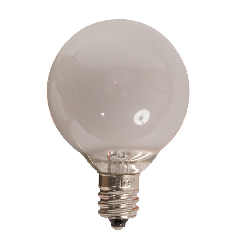 G40 Frosted White Bulb E12 Base 5W 25/Bx