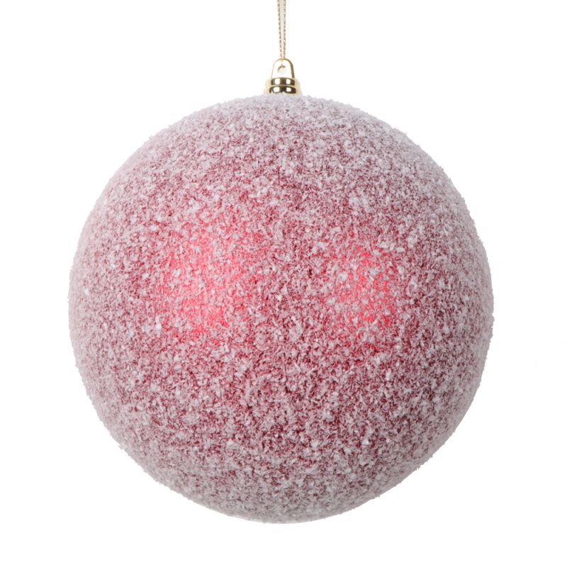 6" Red Matte Snow Ornament 2/Bag