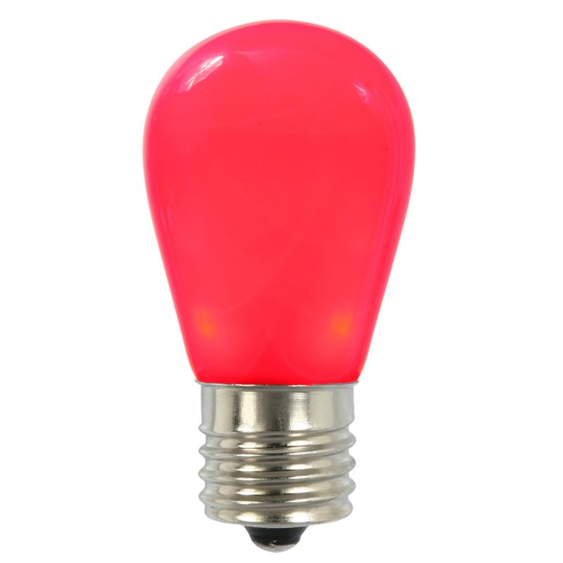 S14 Led Red Ceramic Bulb E26 Base 5/Pk