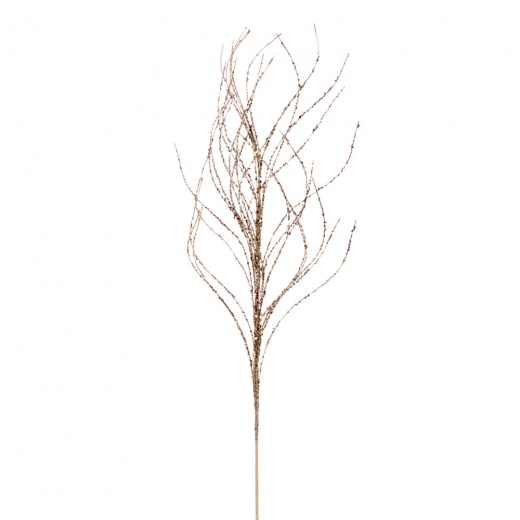 Vickerman 37" Champagne Wavy Twig Glitter Spray