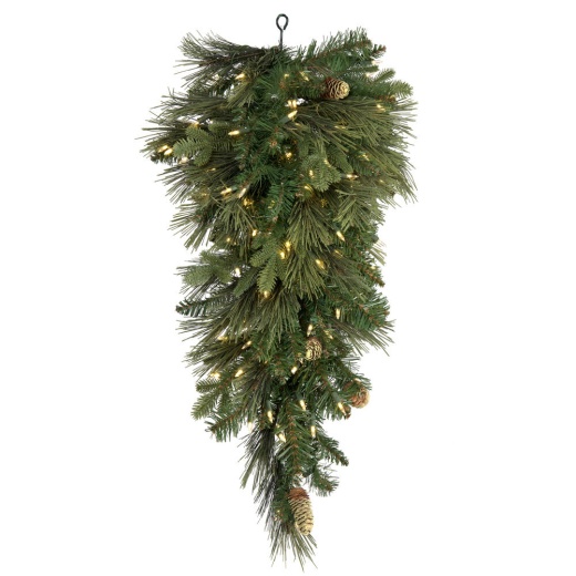 36" Emerald Mixed Fir Teardrop 104t Christmas Decoration