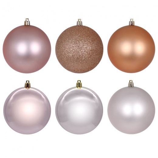 2.4'' Rose Gold Oat Café Latte Ornaments Assortment