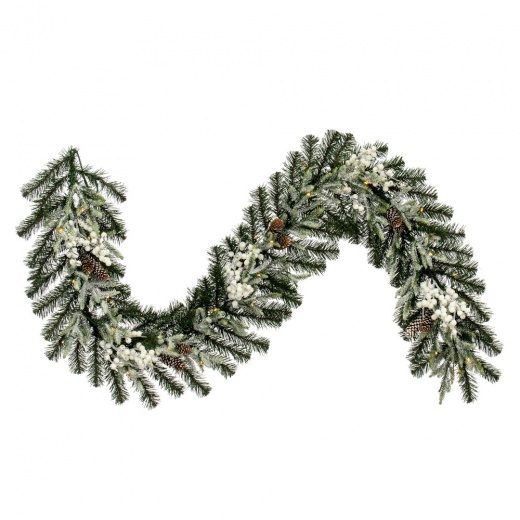 6' X 14" Frosted Berry Mix Garl Bo-Tim 50Ww - Artificial Pre-Lit Garland