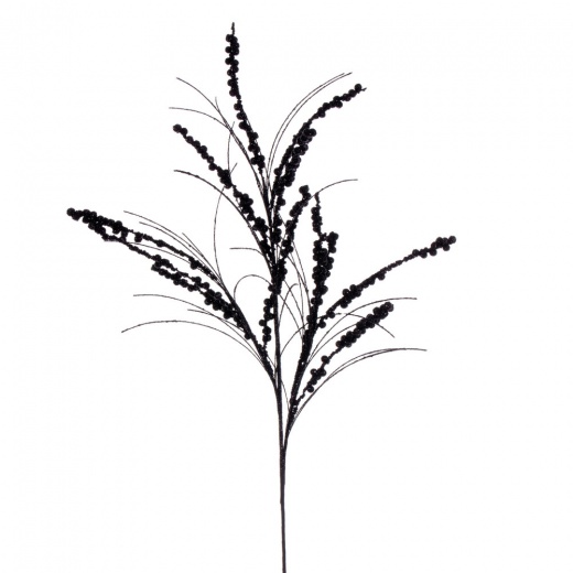 36" Black Berry Twig Glitr Spray 6/Bg