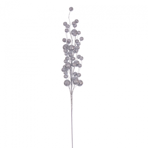 27" Silver Multi Ball Glitr Spray 4/Bg