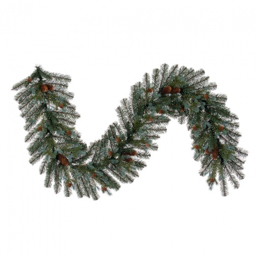 Vickerman 6' x 14" Blue Spruce Pine Cone Artificial Unlit Garland