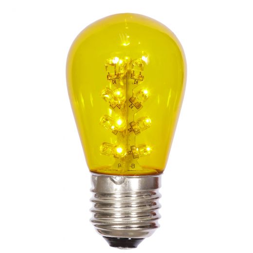 S14 Ledyellow Transp Bulb E26 Base 5/Pk - Premium LED Lighting Solution