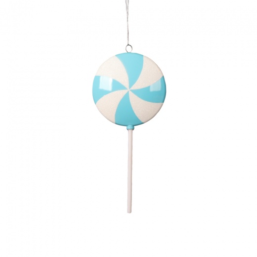 9" Baby Blue Flat Round Lollipop