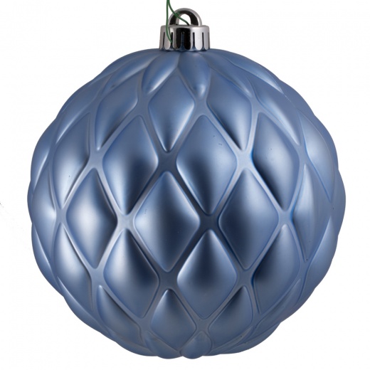 6" Periwinkle Matt Round Pine Cone 4Bg