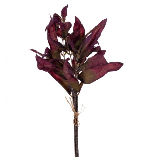 20" Plum Lvs Bundle 2/Bag - Artificial Leaves for Home Decor