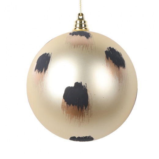 4" Champagne Brush Strokes Ball