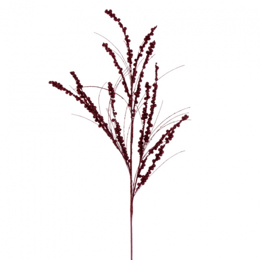 36" Burgundy Berry Twig Glitr Spray 6/Bg