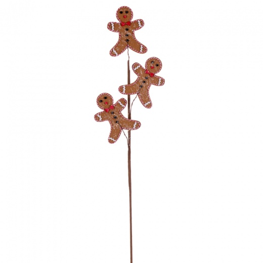 28" Gingerbread Man Spray 6/Bg