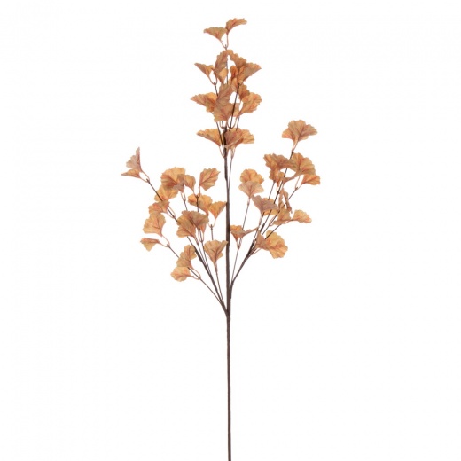 32" Yellow Orange Ginkgo Leaf Spray