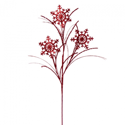31" Red Snowflake Glitter Spray 6/Bg - Vickerman