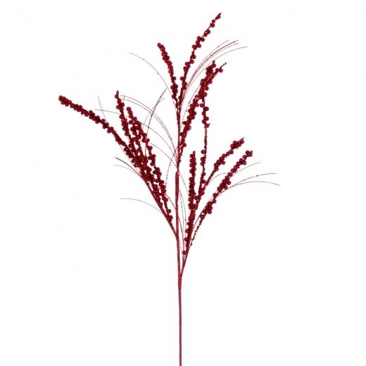 36" Red Berry Twig Glitr Spray 6/Bg