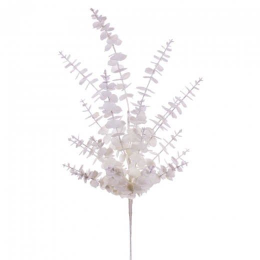 28" White Eucalyptus Snowy Spray - Perfect for Winter Decor