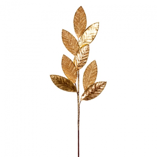 27.5" Gold Metalic Leaf Gltr Spray 3/Bag