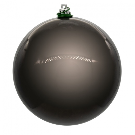 4.75" Gunmetal Pearl Ball UV Drill Ornament