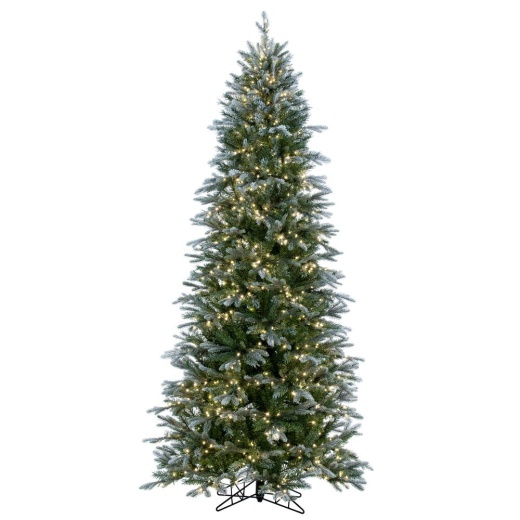 7.5' x 44" Frosted Douglas Fir Artificial Pre-Lit Christmas Tree