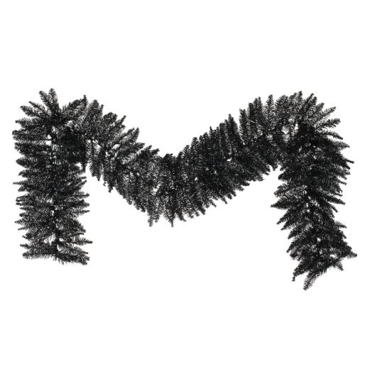 9'X14" Black Fir Garland 250t - Artificial Christmas Decorations
