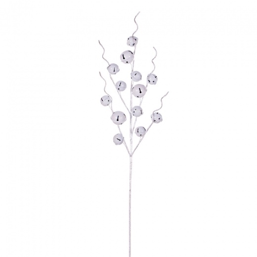 33" White Metal Jingle Bell Spray - Perfect for Holiday Decor