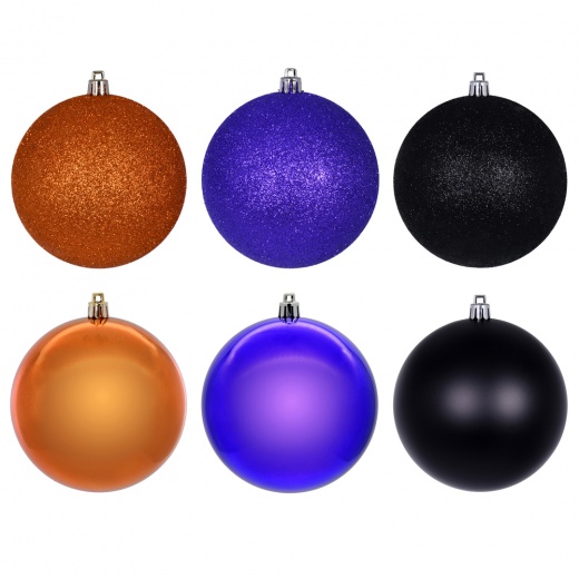 Vickerman 2.4" Purple, Orange, and Black Ornament Assortment