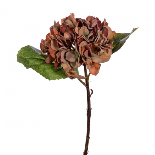 13" Orange Hydrangea Pick 3/Bag - Vibrant Artificial Flowers for Your Next Project