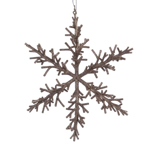 Vickerman 12" Rose Gold Twig Snowflake Ornament