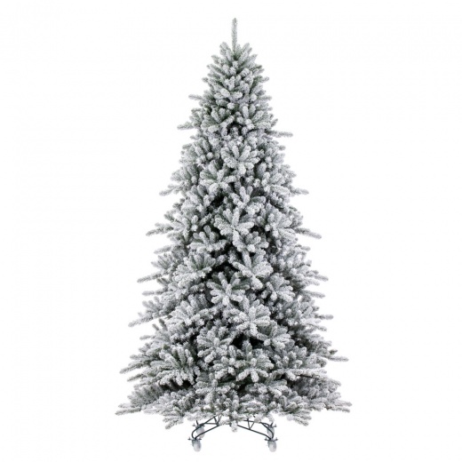 Vickerman 9' X 64" Flocked Bavarian Pine 3142t Artificial Unlit Christmas Tree