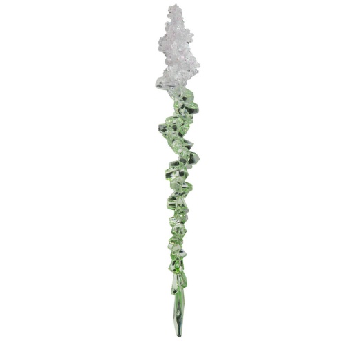 10" Light Green Icicle Ornament 4/Bag